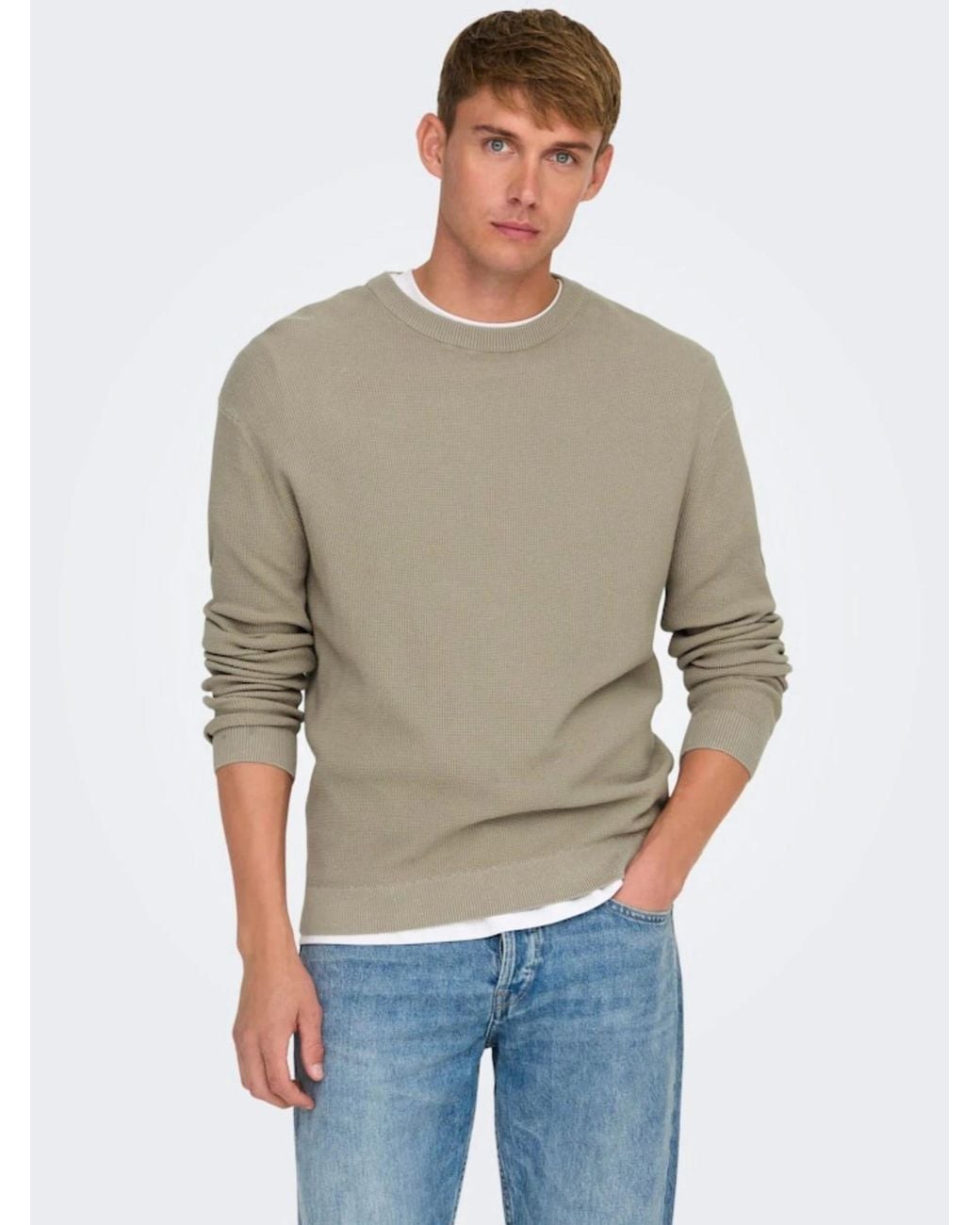 Only & Sons Pullover in Natural für Herren