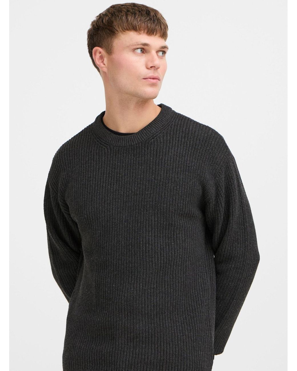 Solid Rundhalspullover Sdgorel in Blue für Herren