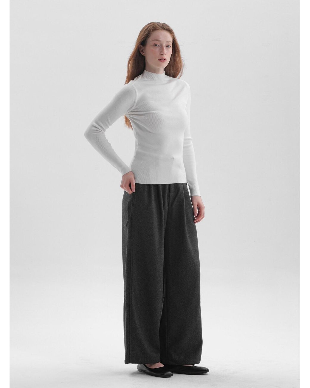 TorWeit White Pullover Winter Layer Top