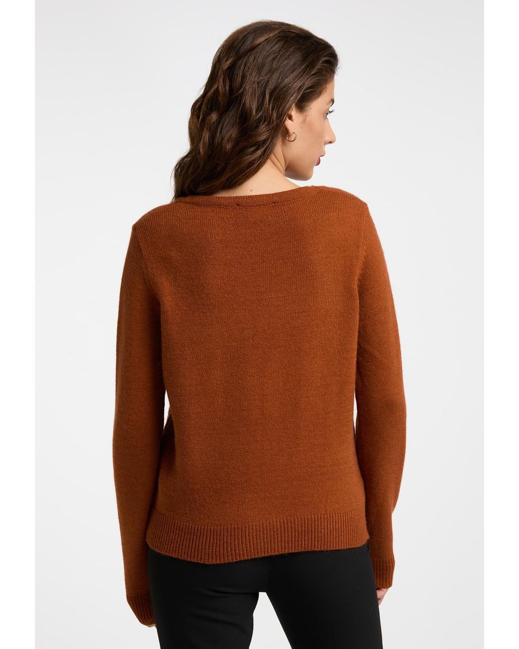 faina Brown Pullover