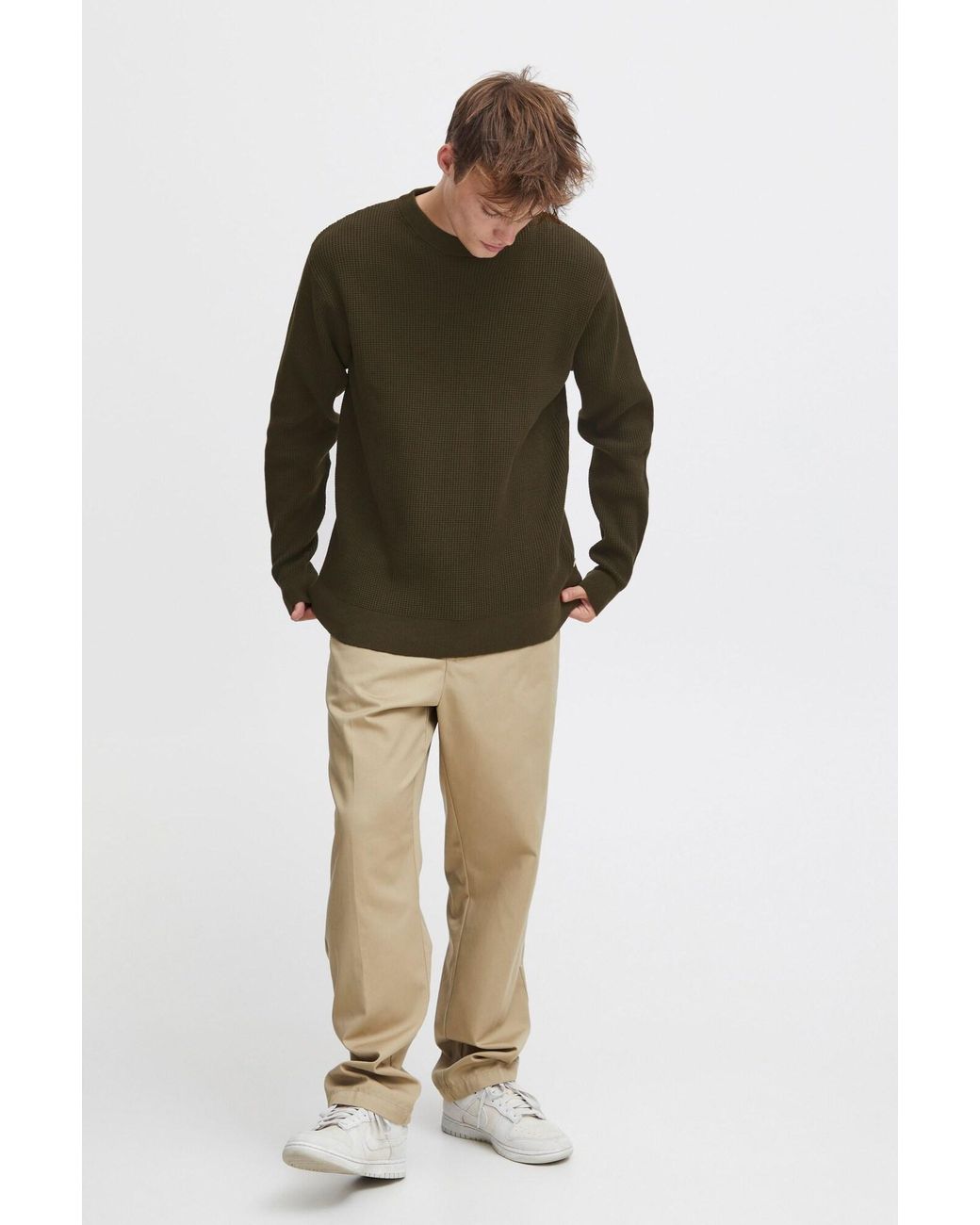 Solid Pullover Hami in Green für Herren
