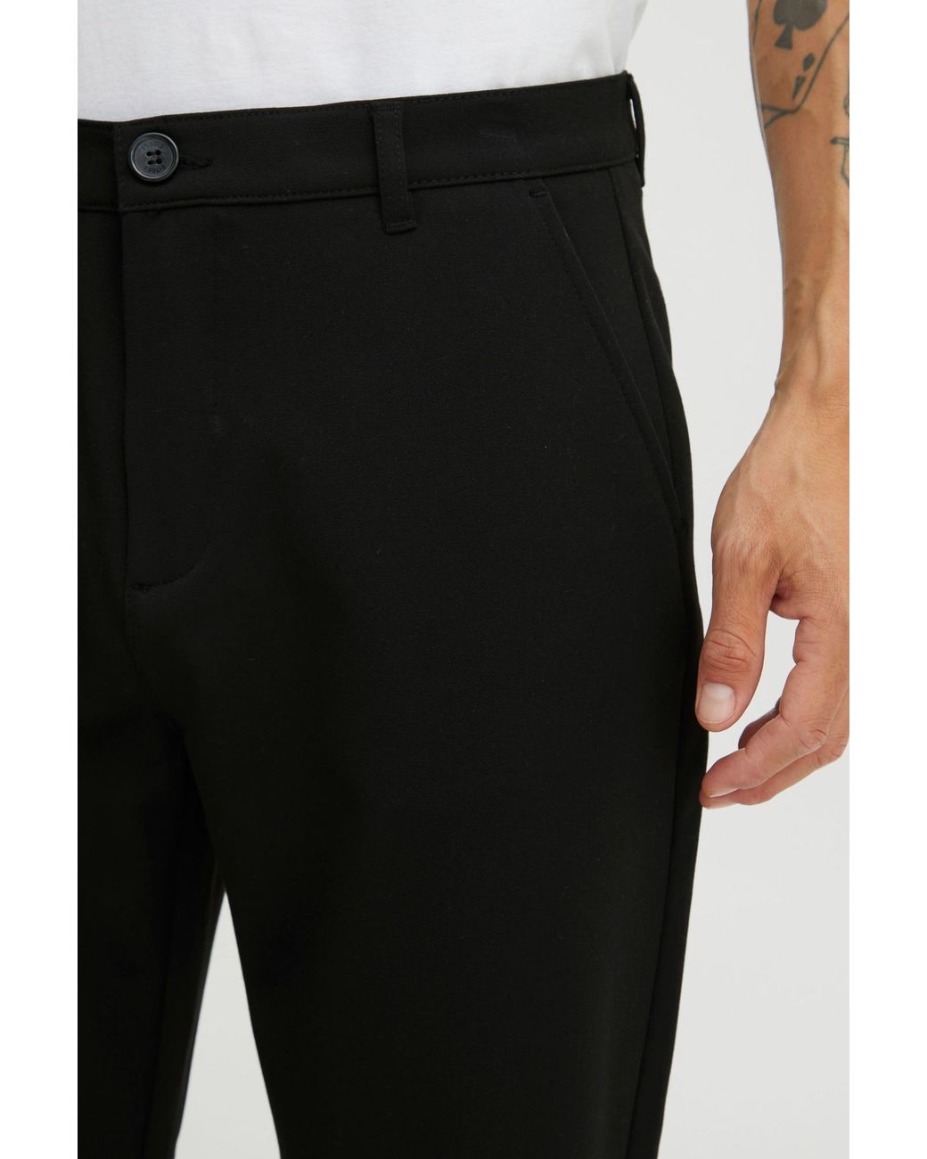 Solid Chinohose 'frederic' in Black für Herren