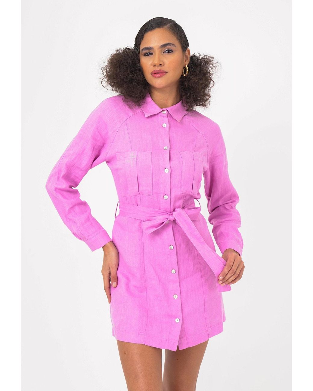 FRESHLIONS Pink Hemdkleid Belinda