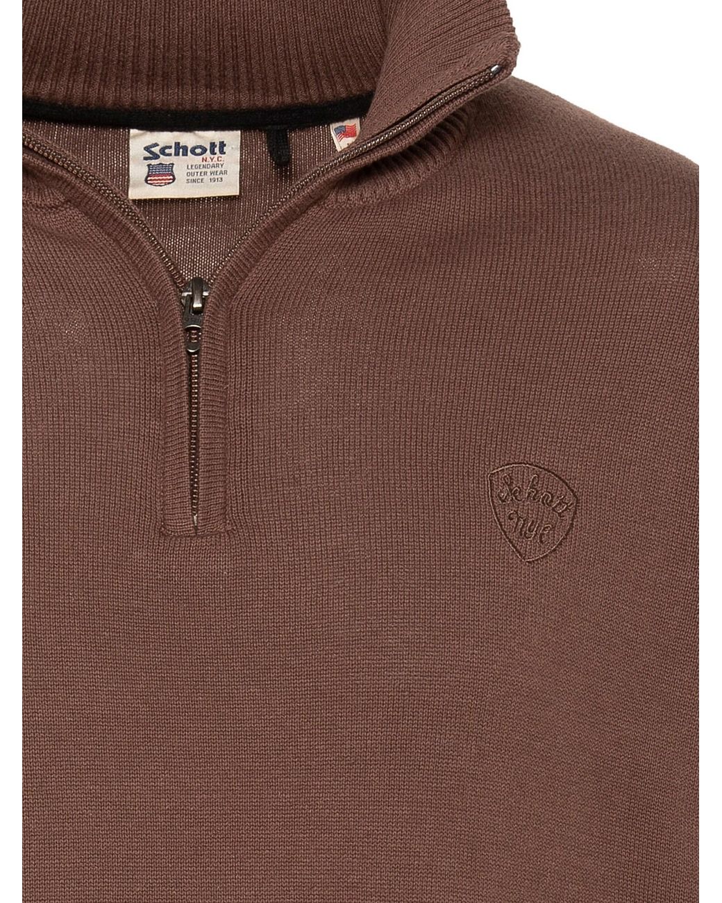 Schott Nyc Pullover in Brown für Herren