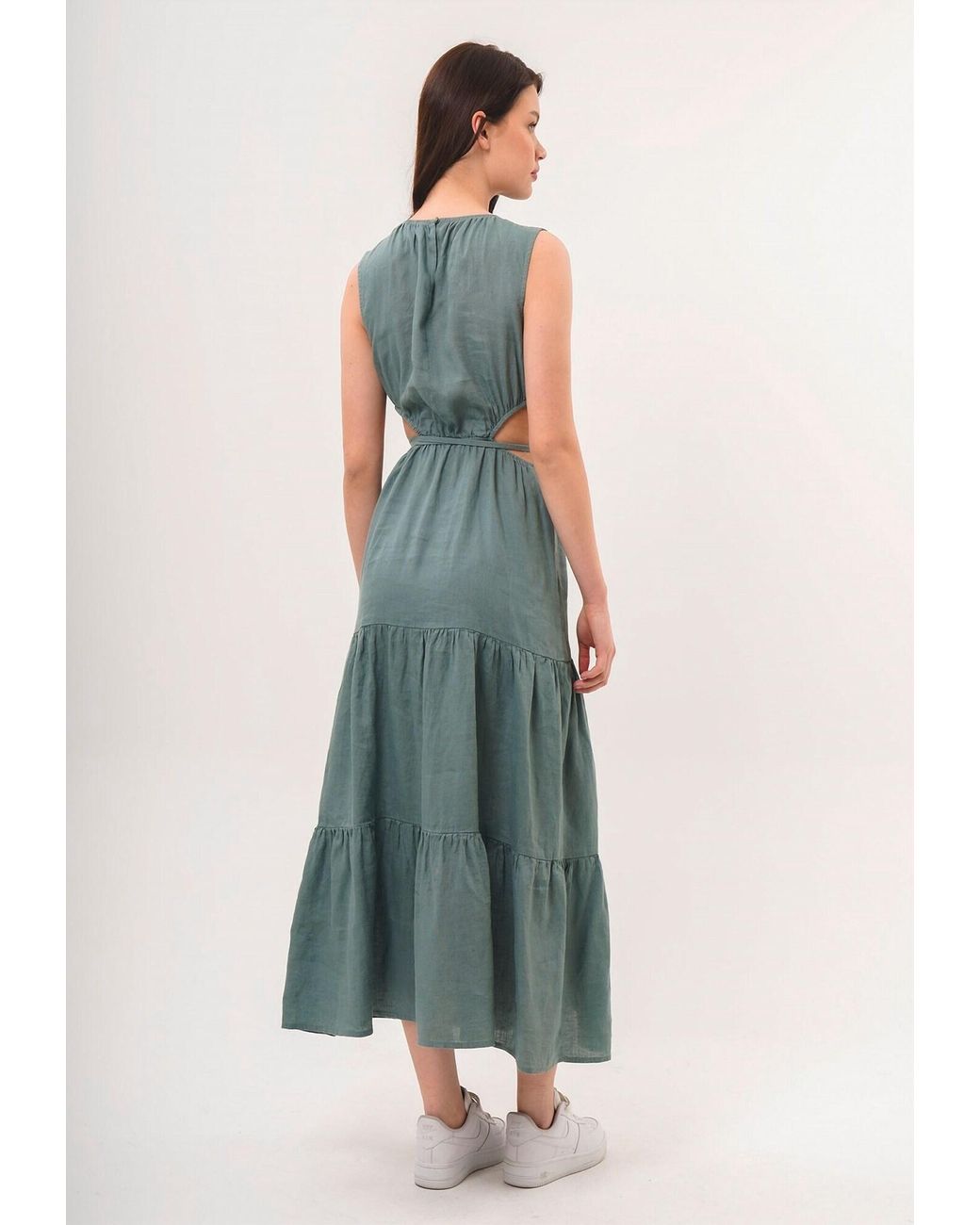 FRESHLIONS Green Maxikleid Lilia