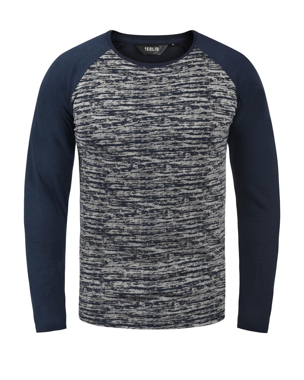 Solid Langarmshirt 'Mevan' in Blue für Herren
