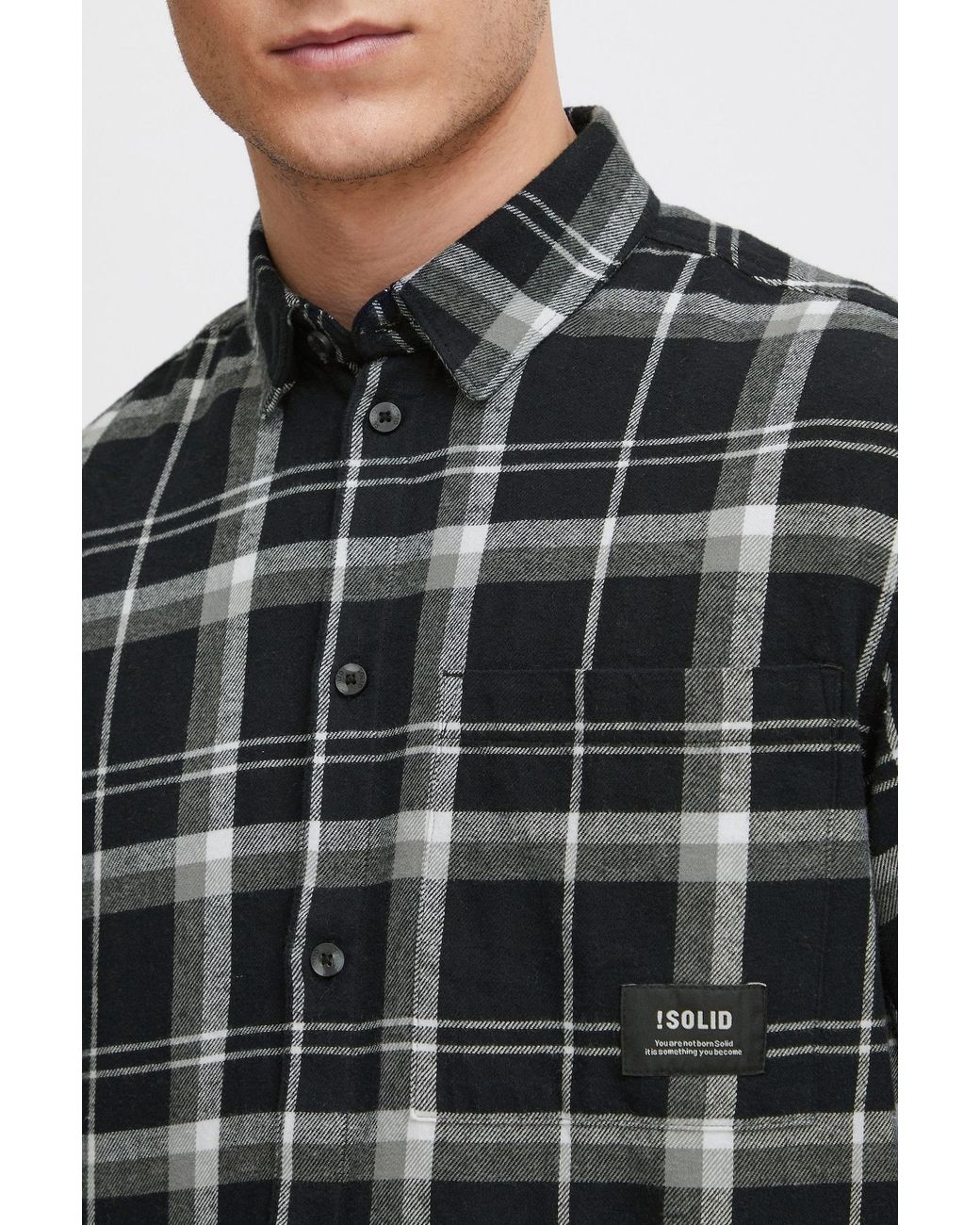 Solid Hemd in Black für Herren