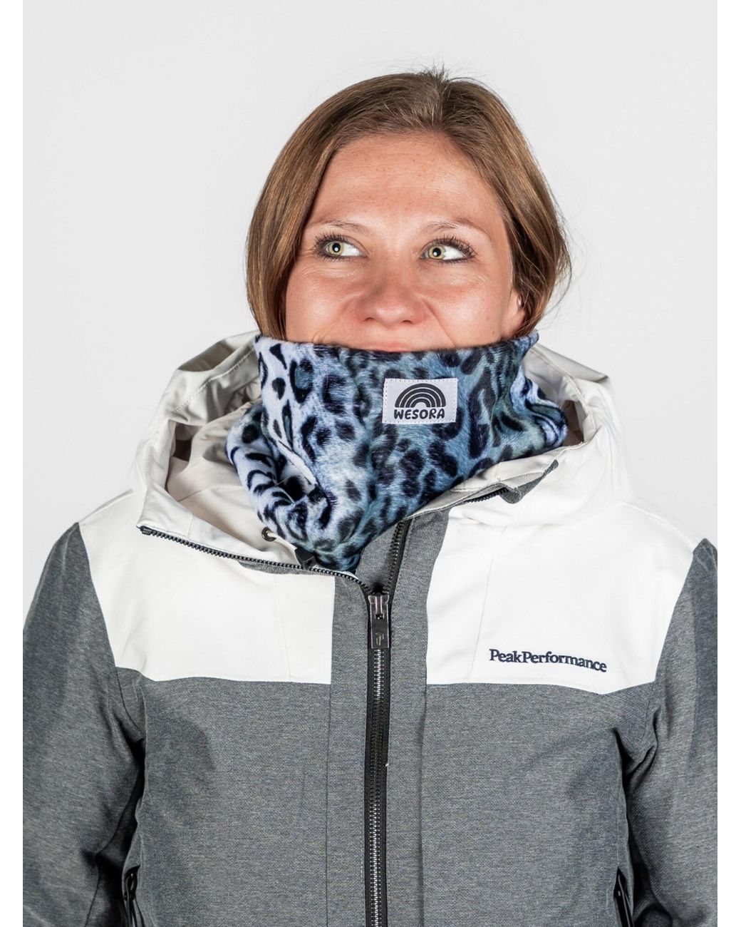 WESORA GmbH White Schlauchschal Premium Kunstfell Neckwarmer