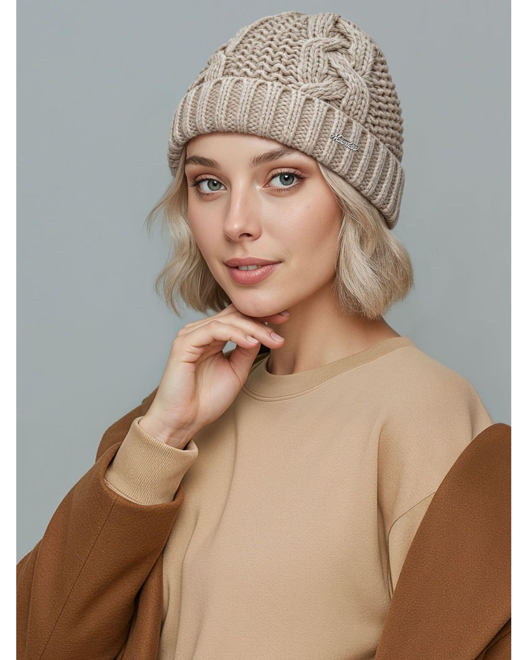 Neverless Natural Mütze Model 36937