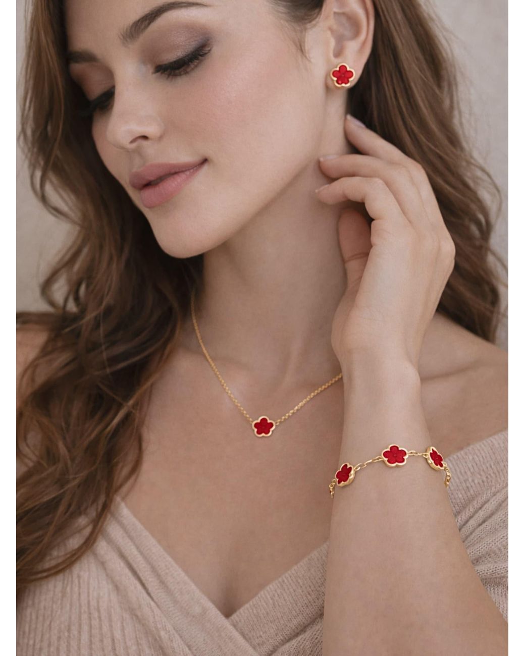 Pure Schmuck White Kette Clover