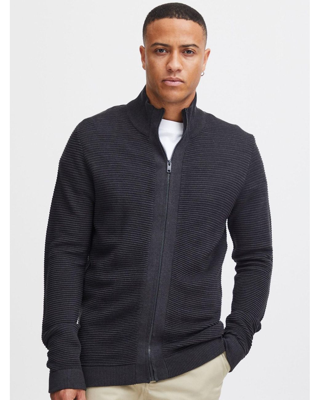 Solid Strickjacke Nicklas in Black für Herren