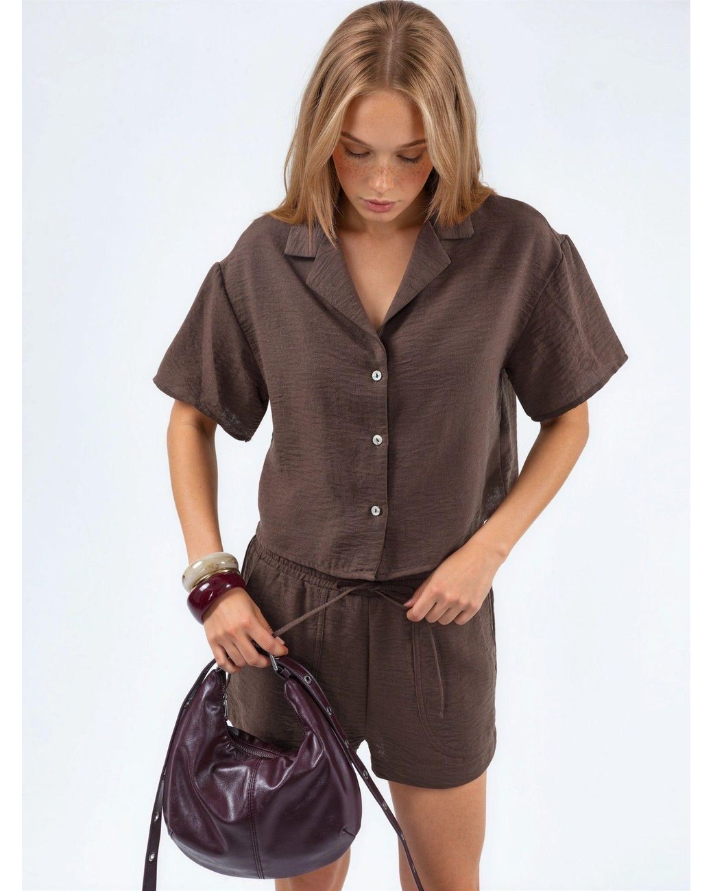 Busem Brown Bluse