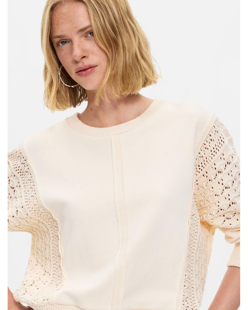 Desigual White Pullover