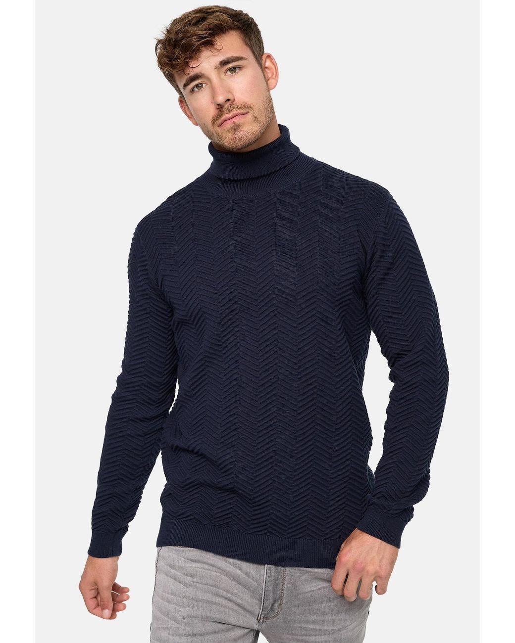 INDICODE Pullover Saini in Blue für Herren