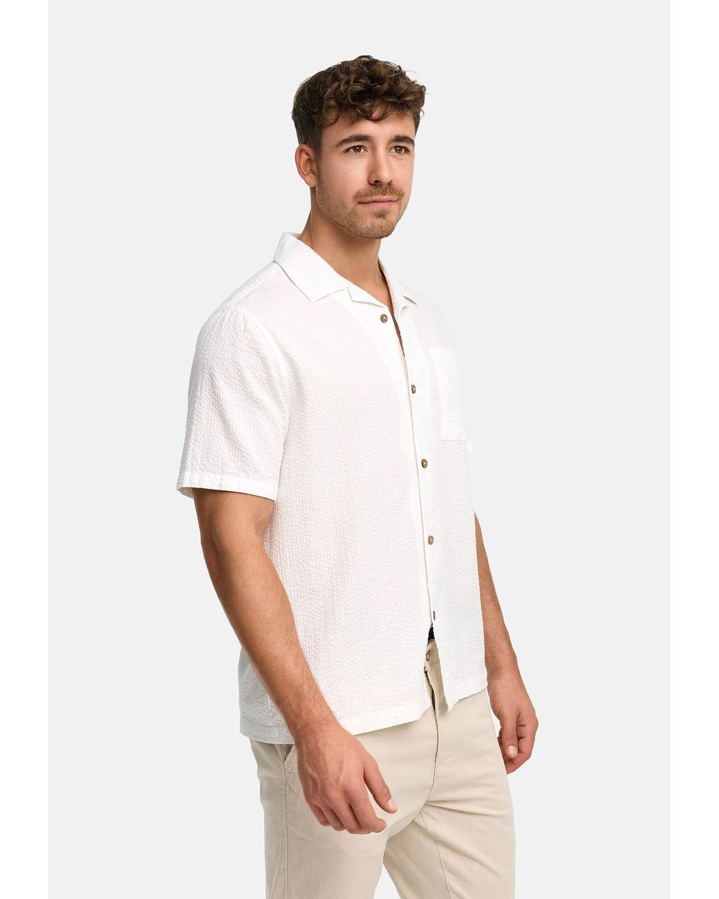 INDICODE Hemd Driller in White für Herren