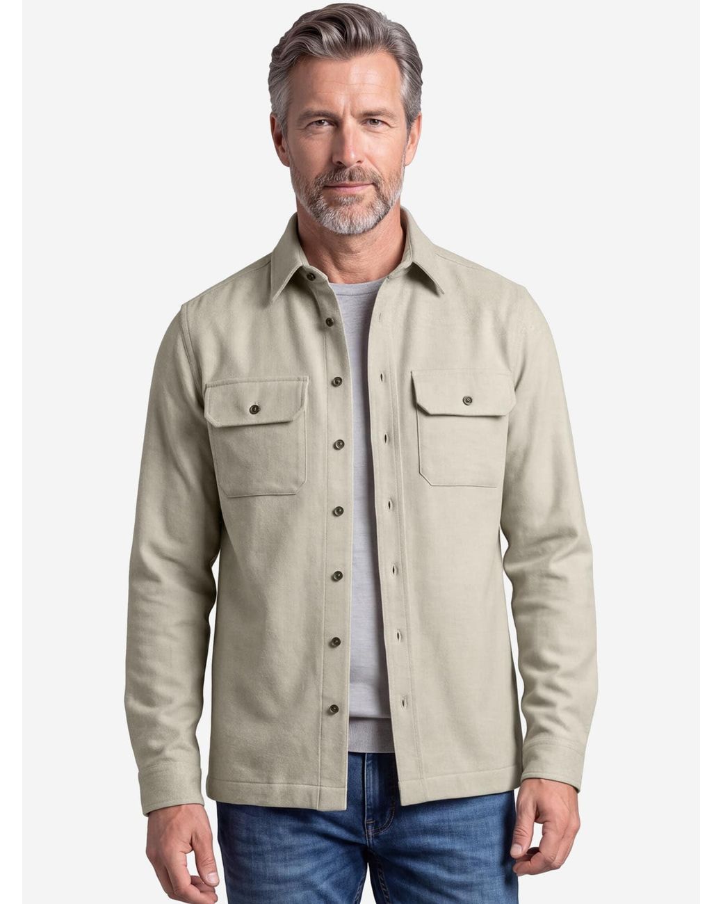 Redmond Hemd Basic in Gray für Herren