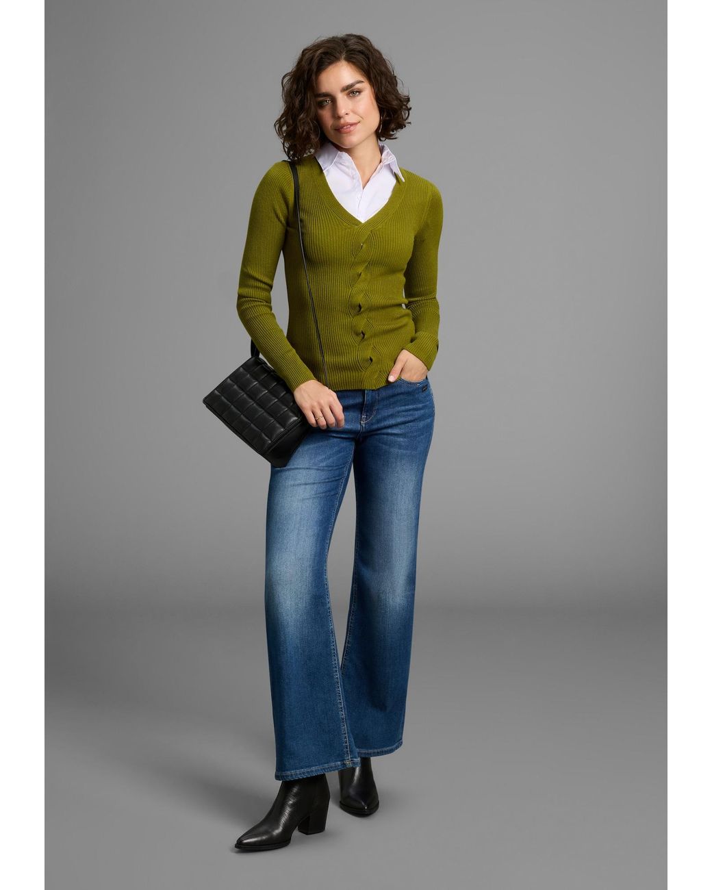 Laura Scott Green Pullover