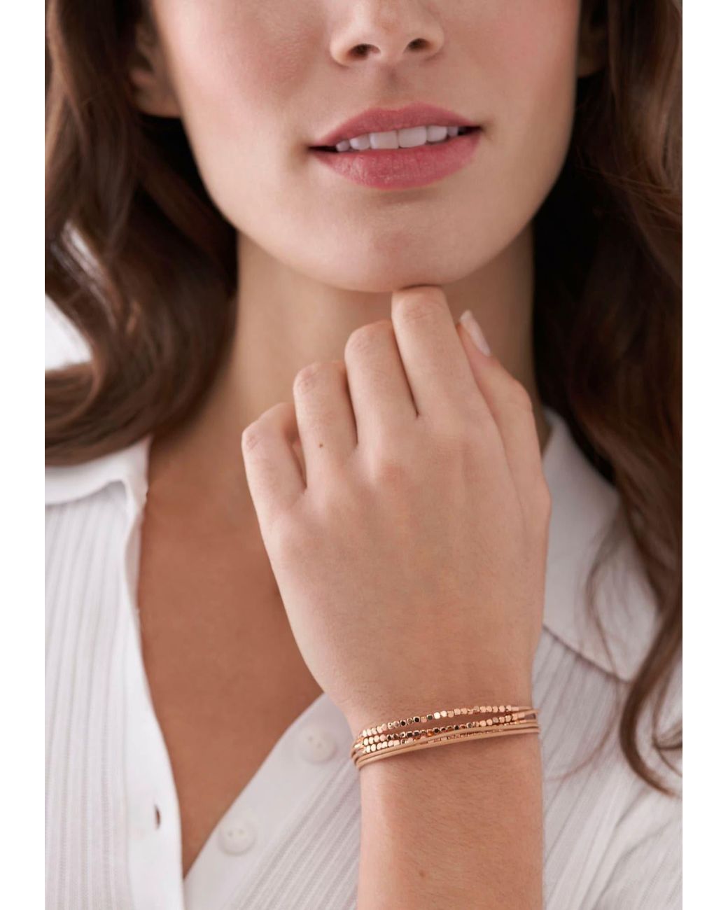 Fossil White Armband