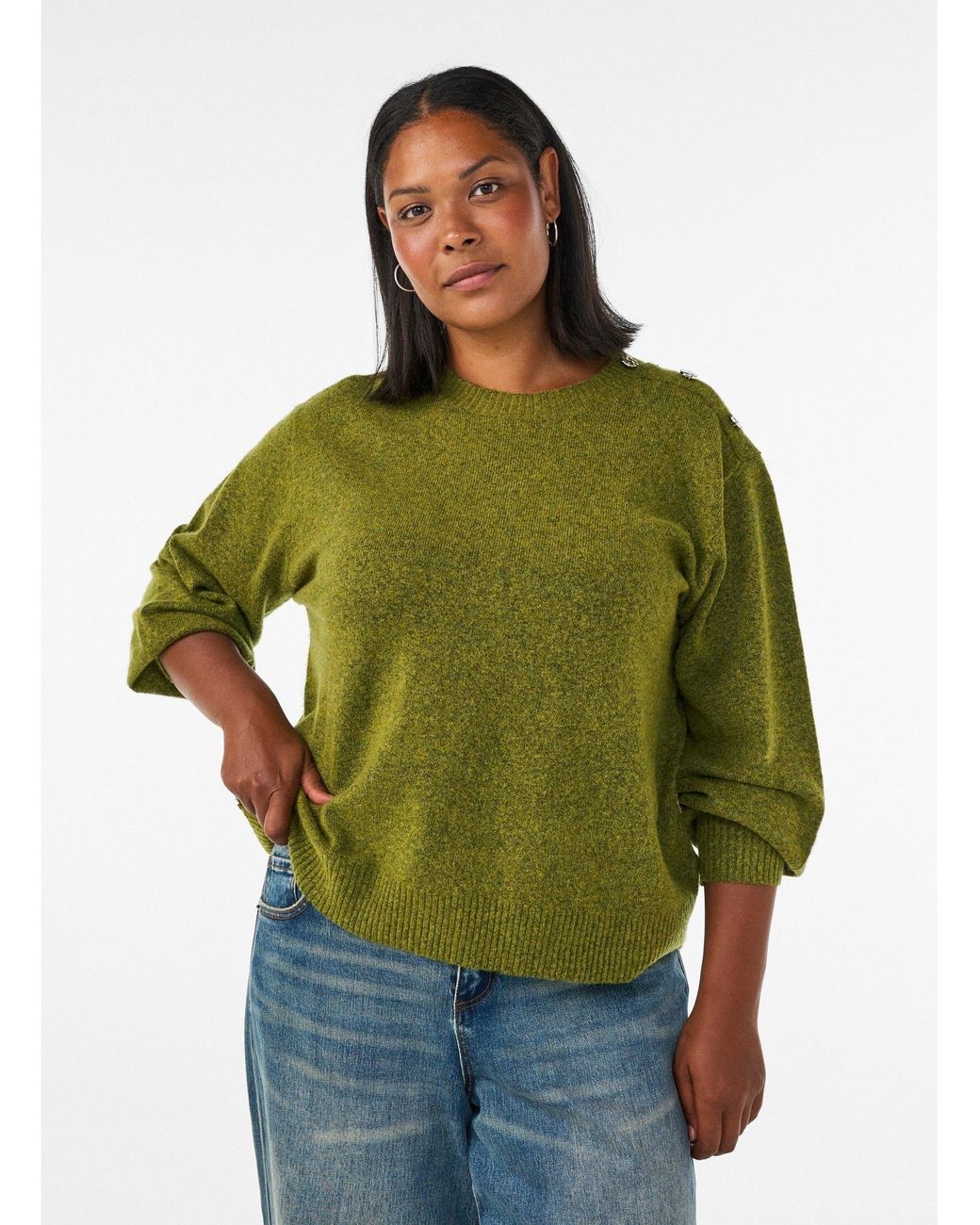 Zizzi Green Pullover Cavista