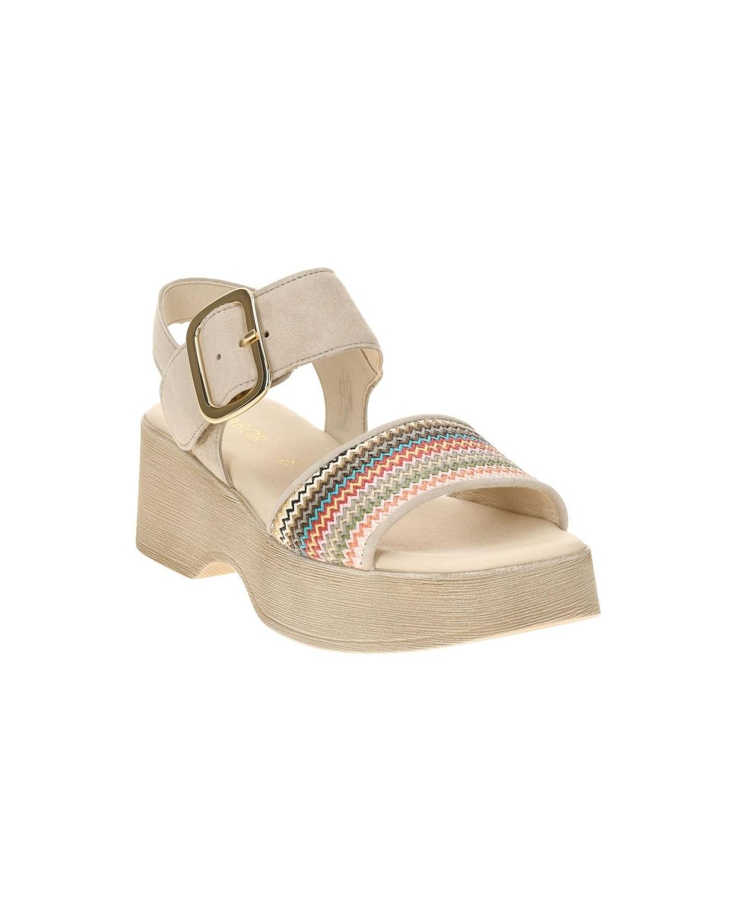 Gabor Natural Sandale Fashion Plateau Sandalette Multi 84.526.40