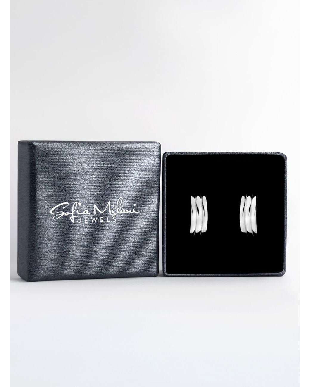Sofia Milani Metallic Ohrringe Tripled