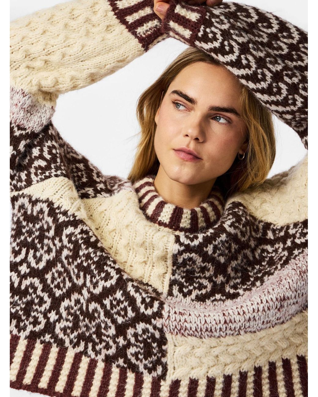 Pieces Natural Pullover Pcfusion