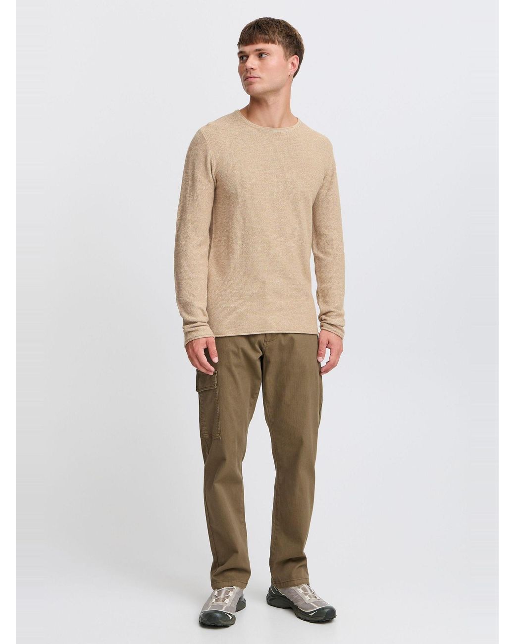 INDICODE Pullover Jadas in Natural für Herren