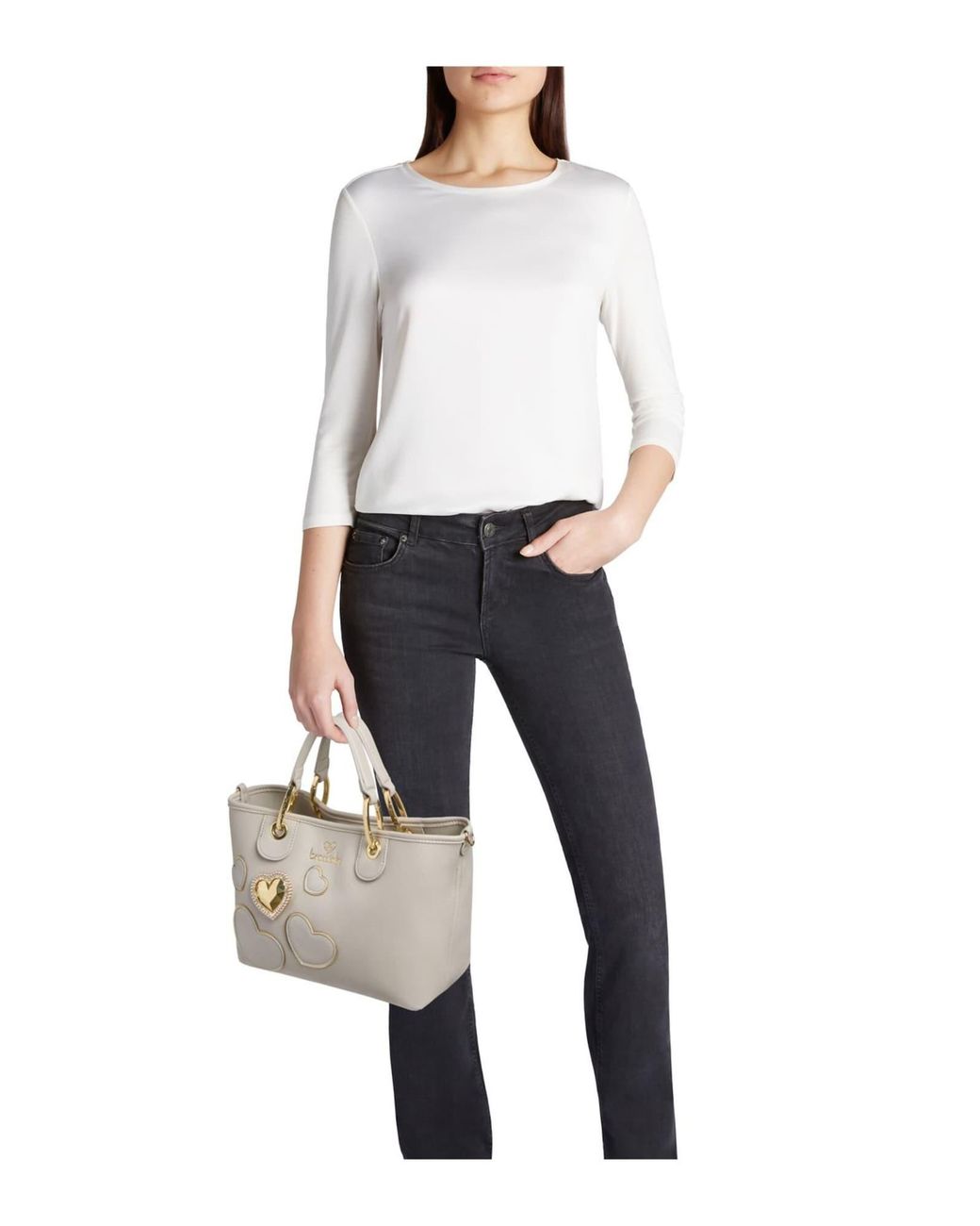 Braccialini White Handtasche Beth Patch
