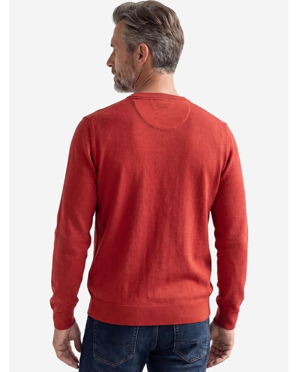 Redmond Pullover Basic in Red für Herren