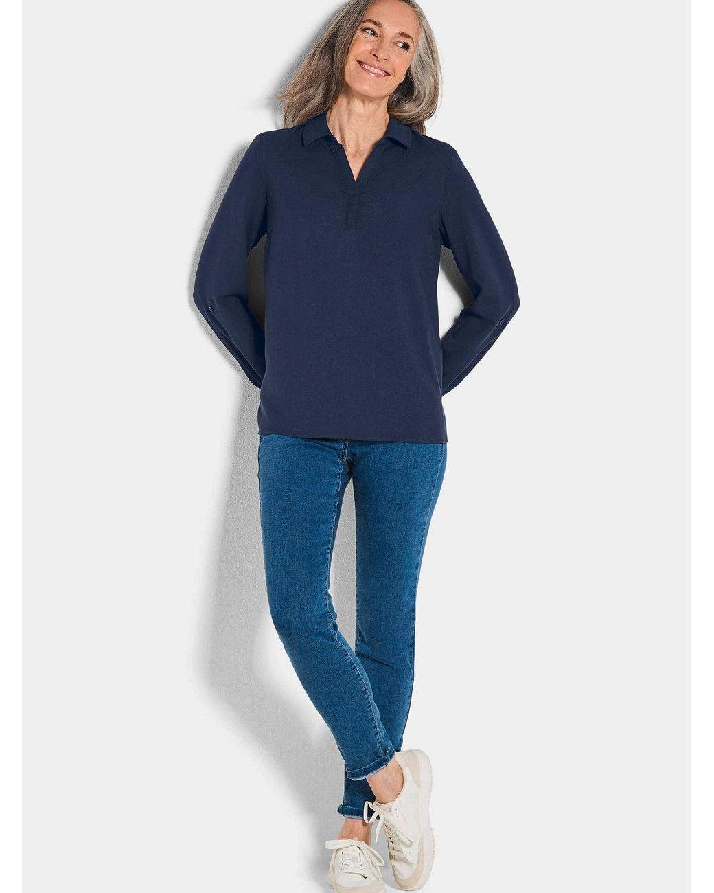 Goldner Blue Bluse