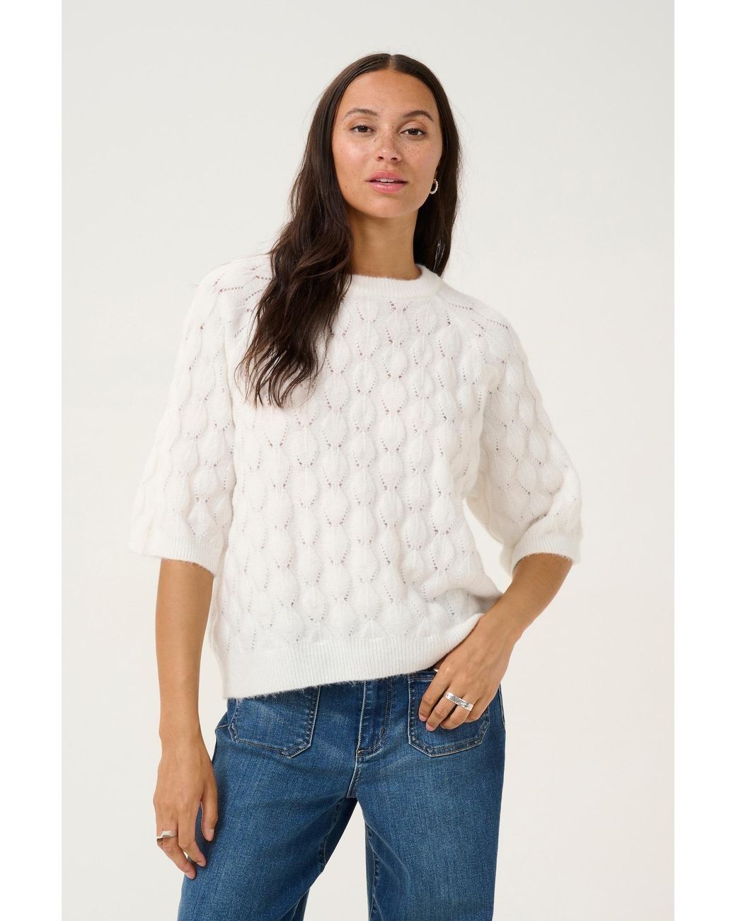 Kaffe White Pullover Malene