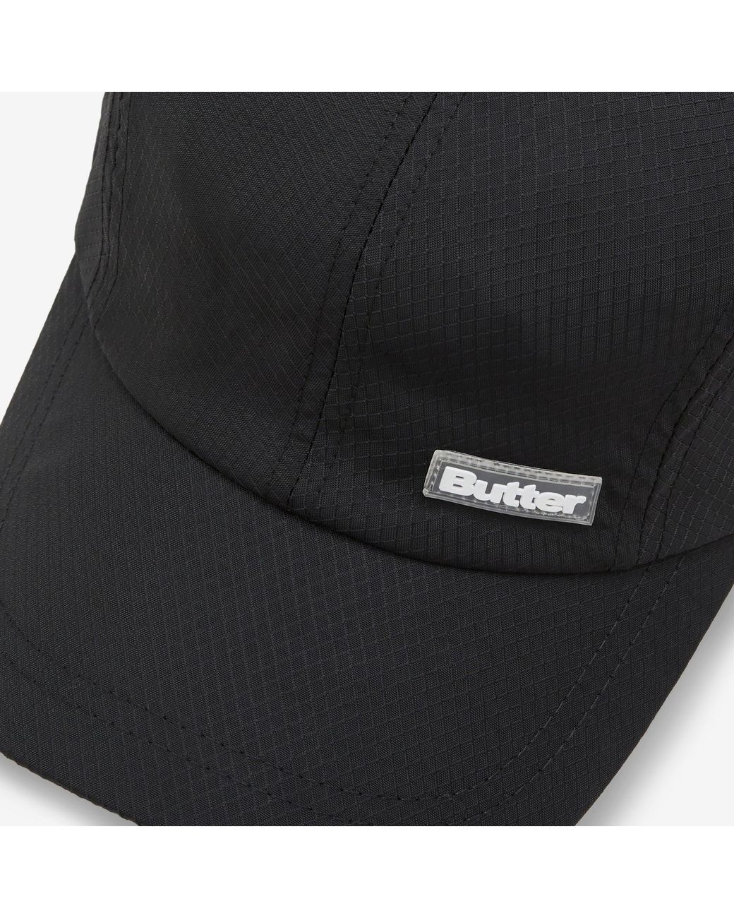 Butter Goods Black Stride 4 Panel Cap, Polyester