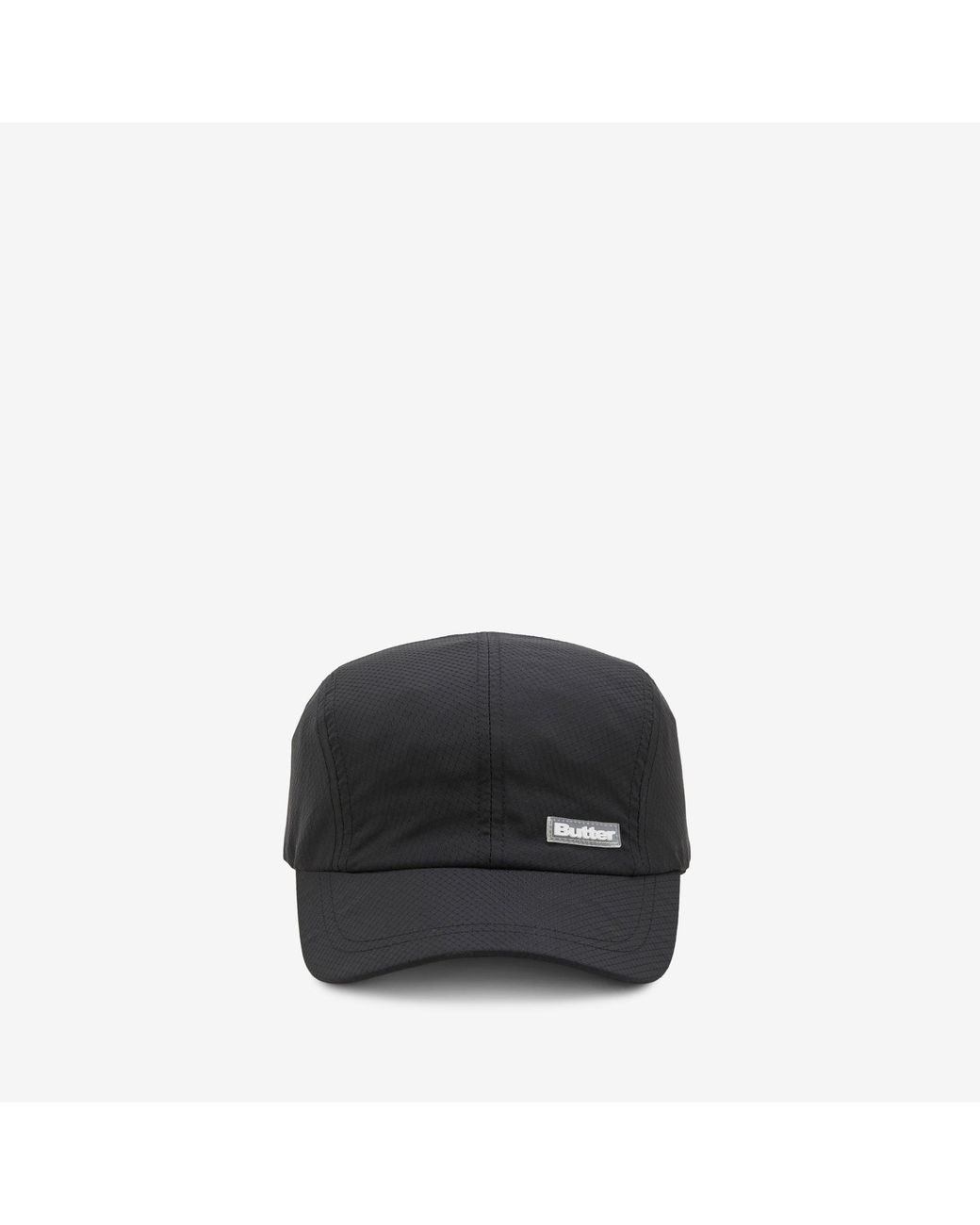 Butter Goods Black Stride 4 Panel Cap, Polyester