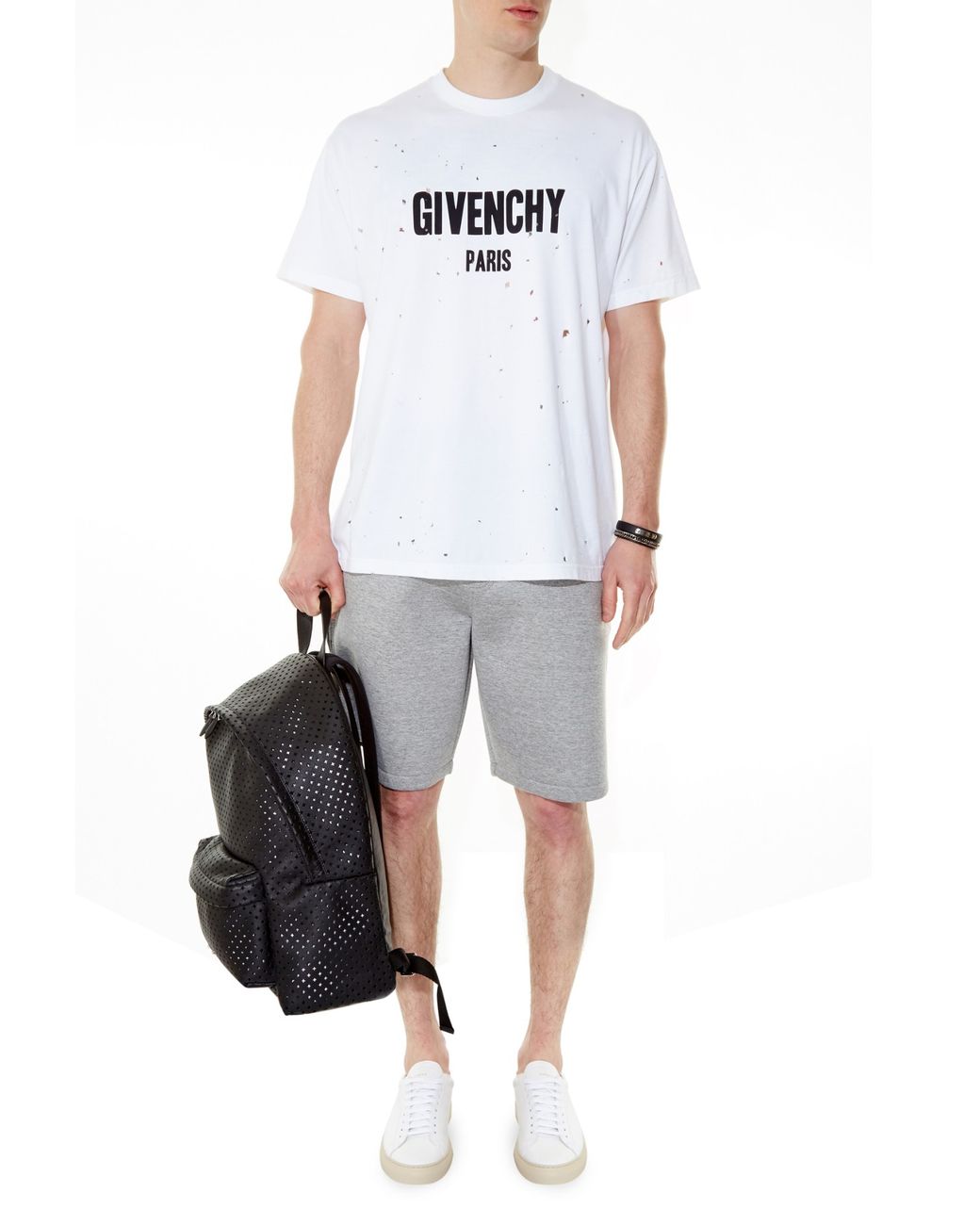 Givenchy Columbian-fit Distressed T-shirt in White for Men | Lyst