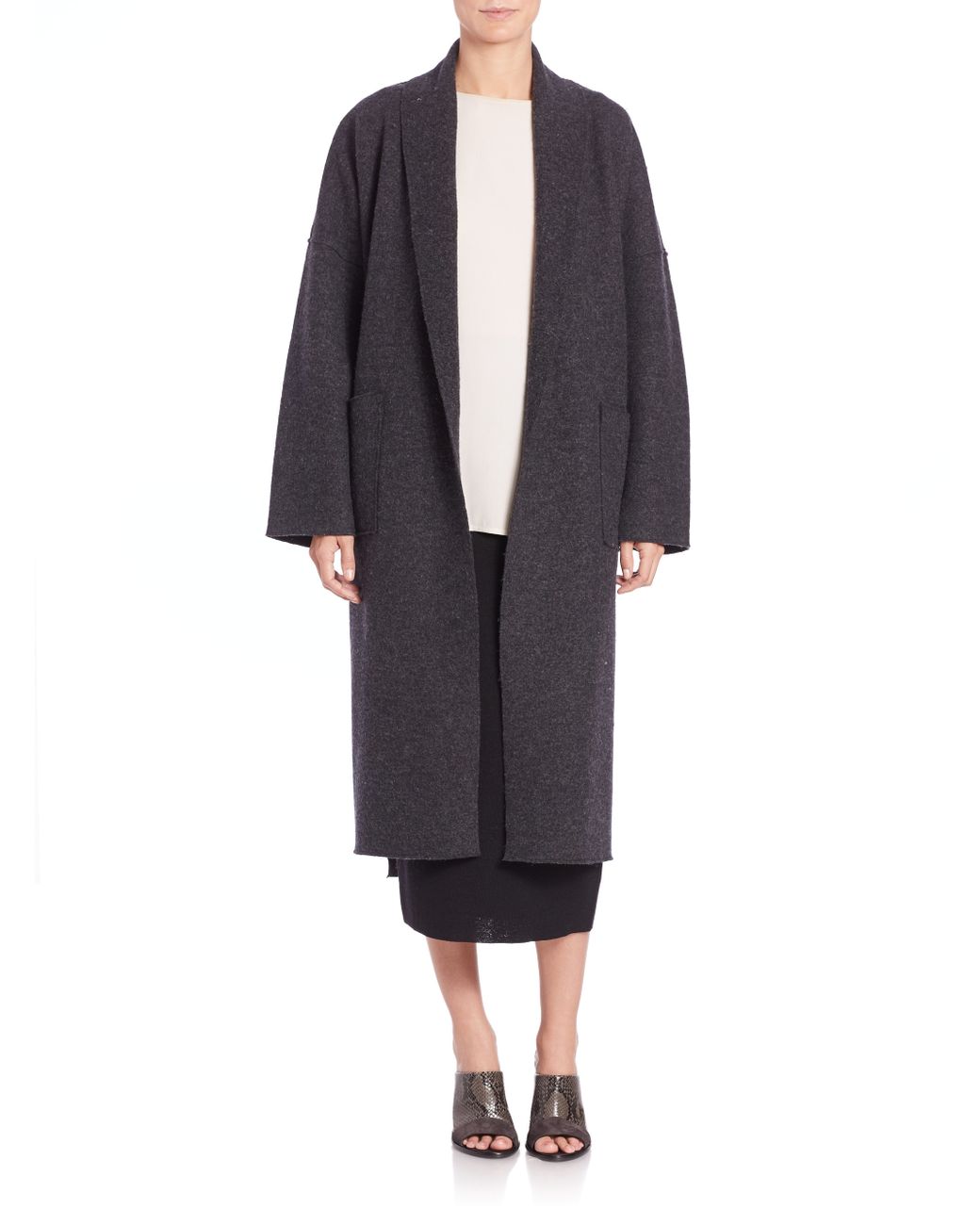 eileen fisher double face wool coat
