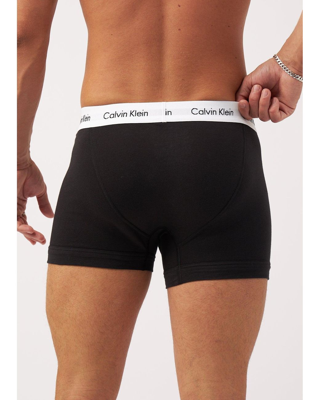 Calvin Klein Underwear 3 Pack Logo Trunks in Black for Men - Save 19% | Lyst