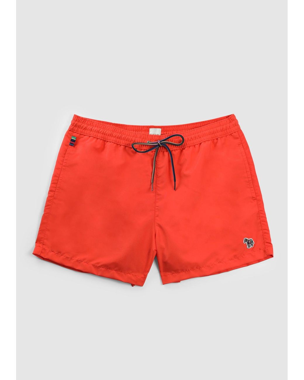 Paul Smith Men's Logo Swim Shorts in Red for Men | Lyst