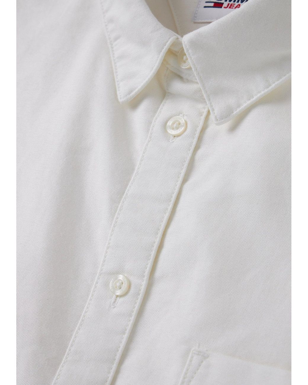 Tommy Hilfiger Super Cropped Shirt in White | Lyst