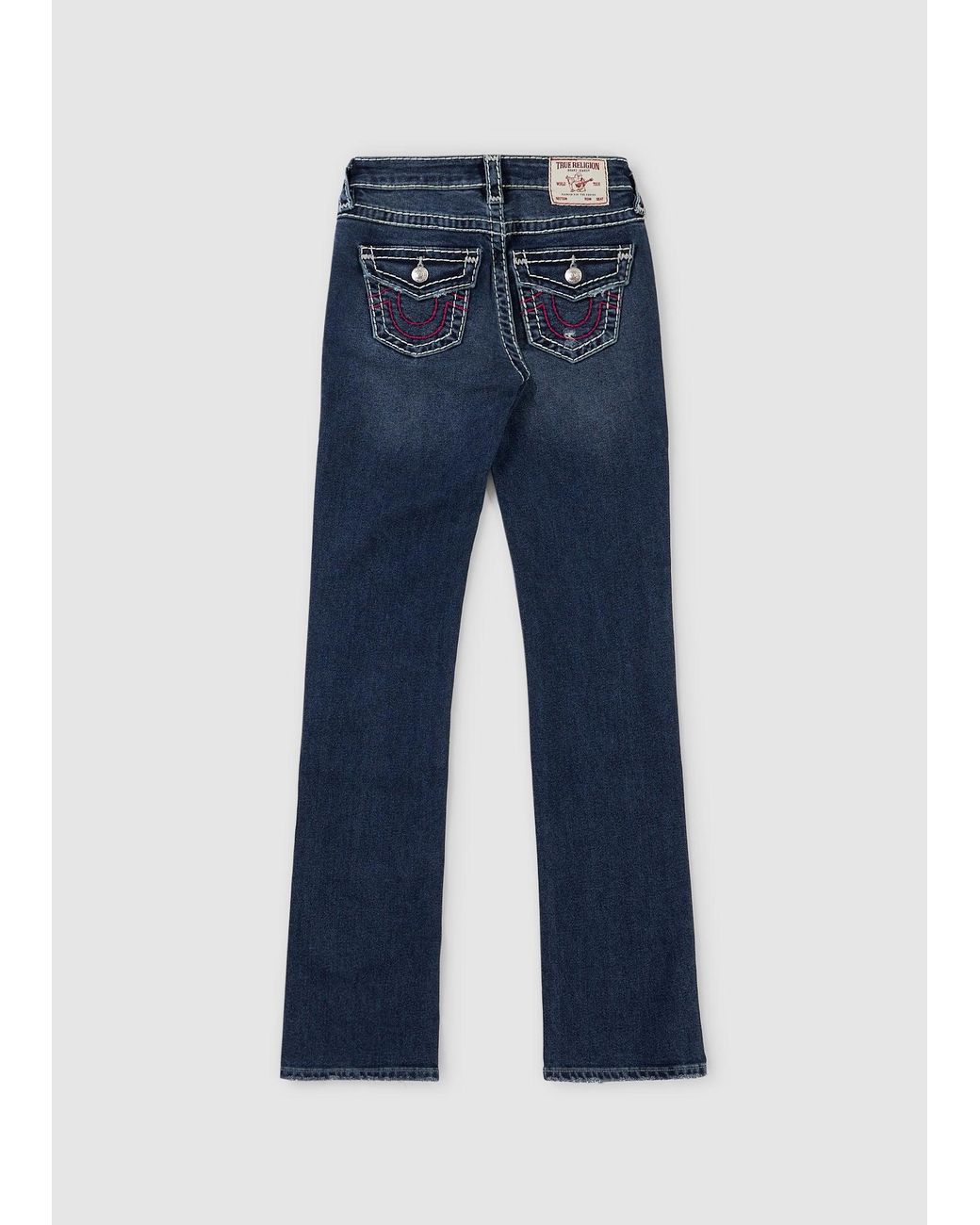 True Religion Billie Super T Jeans With Pocket Flap in Blue | Lyst