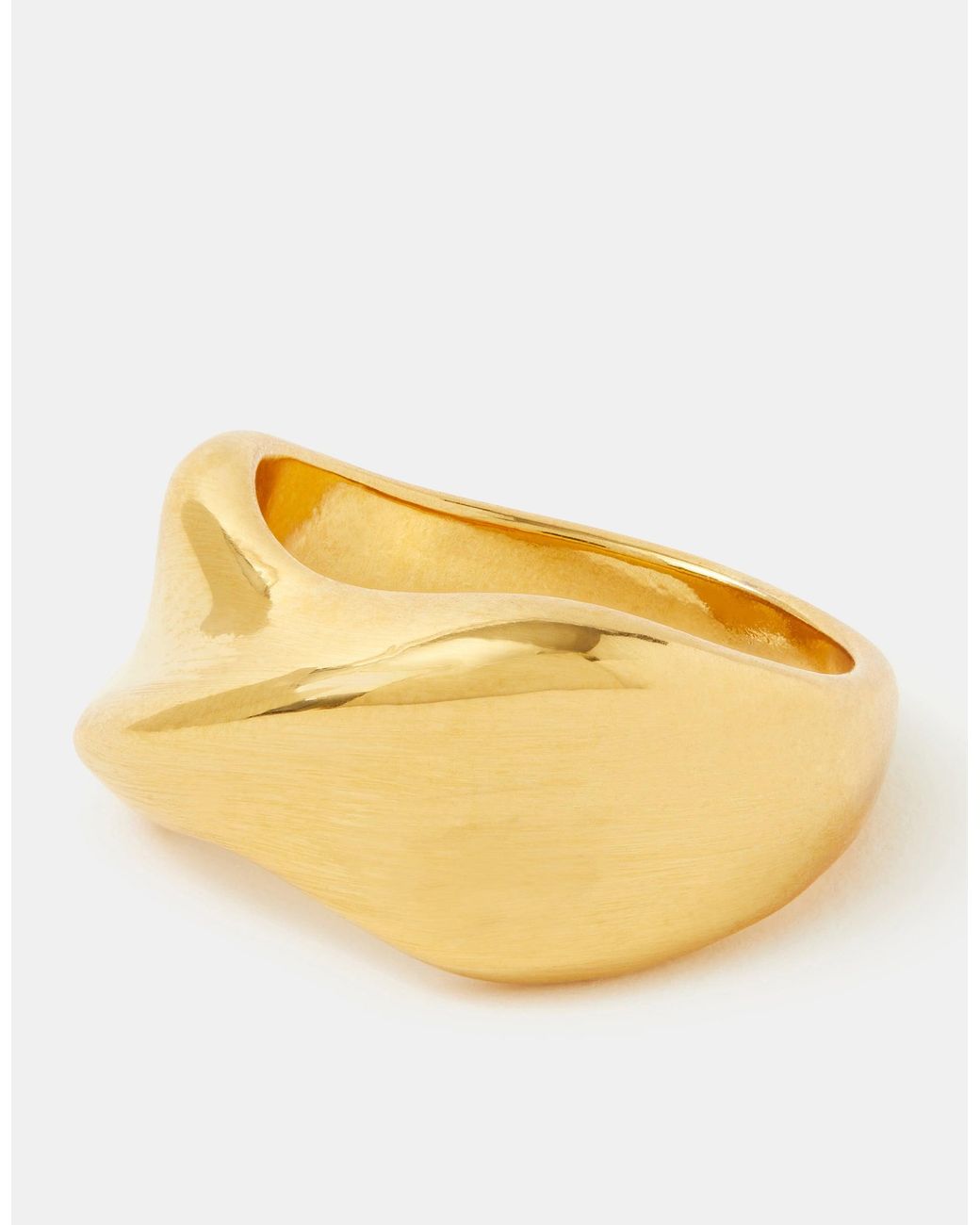 Accessorize Yellow Stainless Steel Chunky Twist Ring