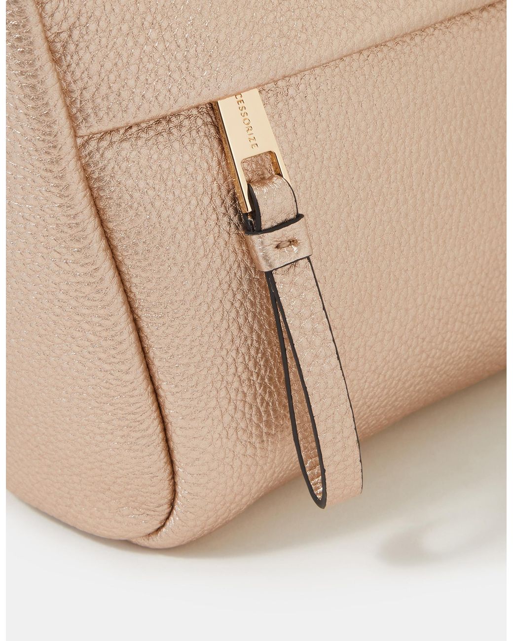 Accessorize Natural Zip Front Crossbody Bag