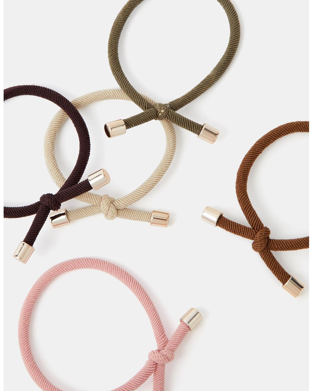 Accessorize Metallic 5-Pack Knot Cord Hair Bands