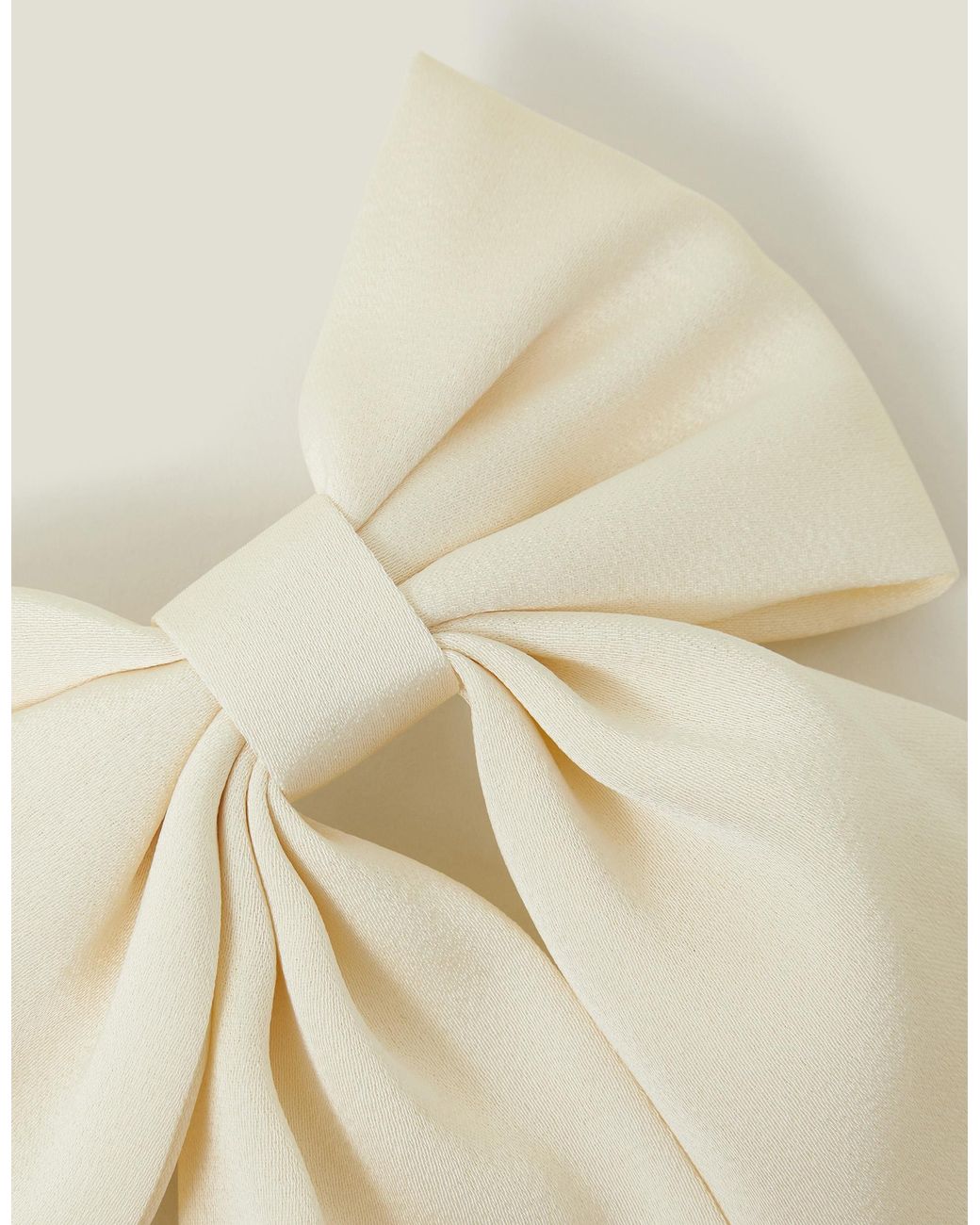 Accessorize Natural Satin Bow Hair Clip