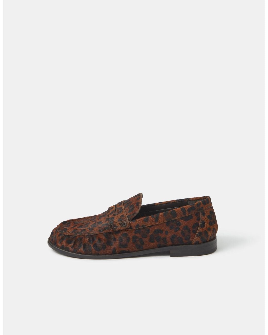 Accessorize Brown Print Leather Loafers