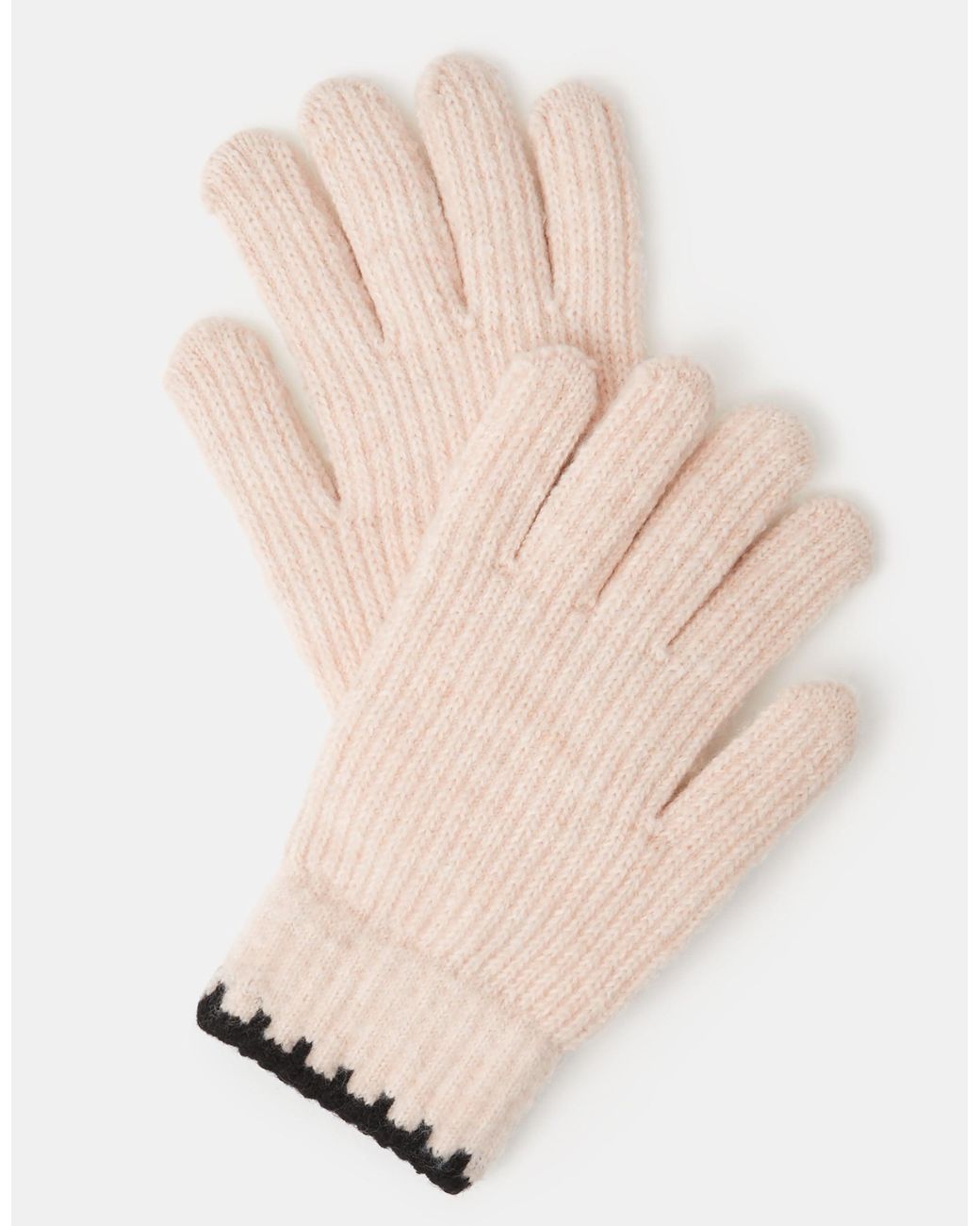 Accessorize Natural Whipstitch Gloves