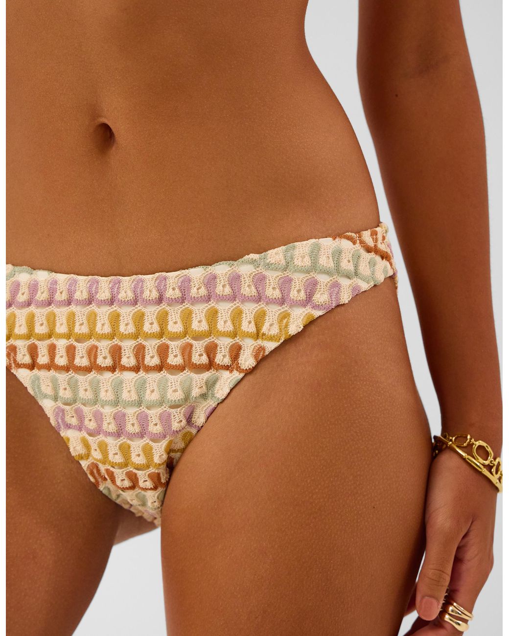 Accessorize Brown Crochet Bikini Bottoms