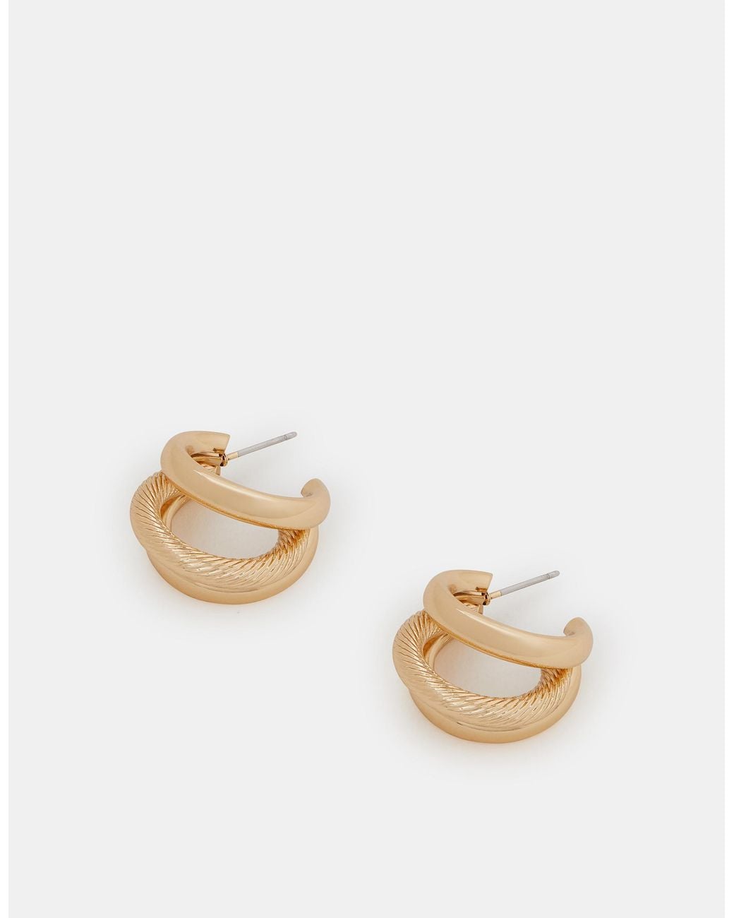 Accessorize Metallic Triple Hoop Earrings