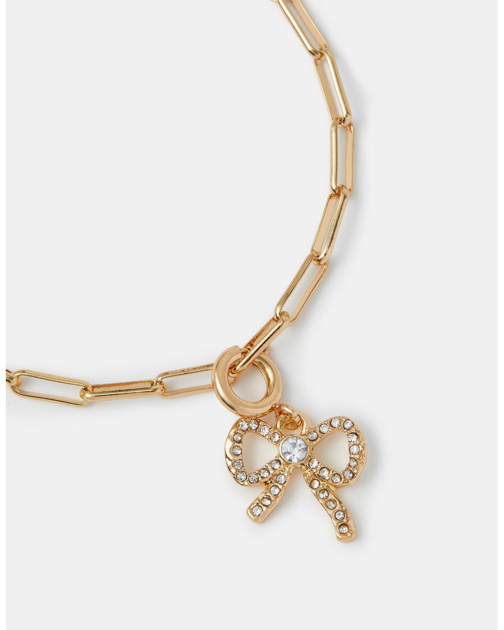 Accessorize Metallic Paperclip Chain Bracelet