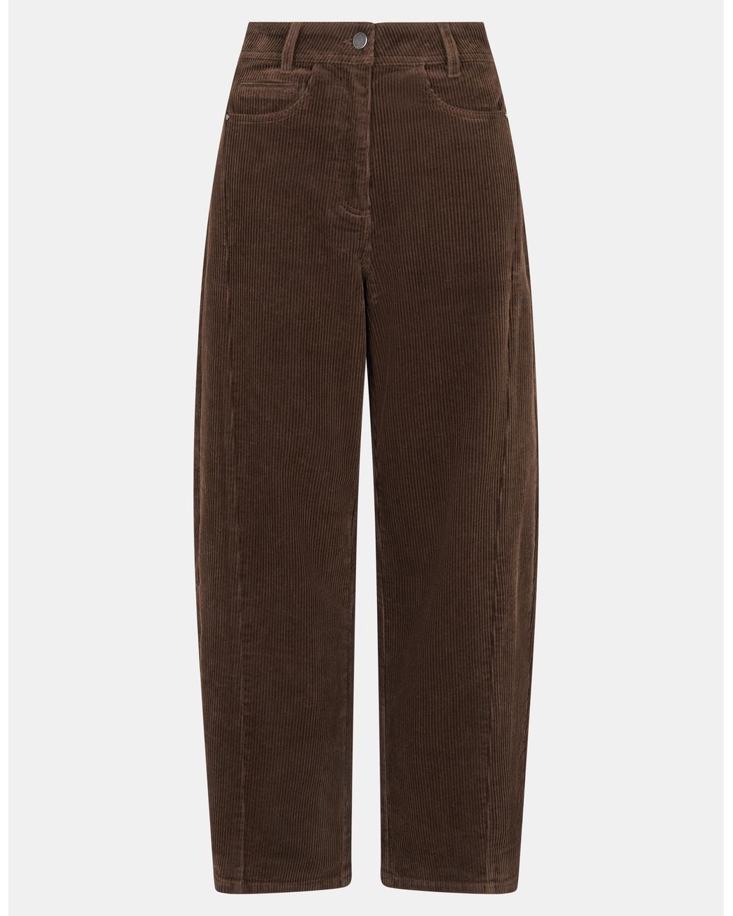 Accessorize Black Corduroy Barrel Leg Trousers