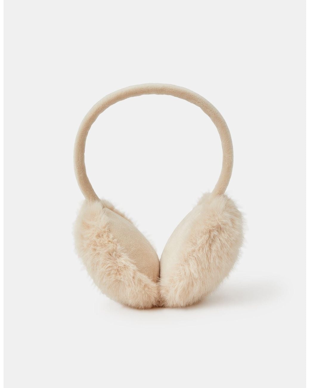 Accessorize White Faux Fur Earmuffs